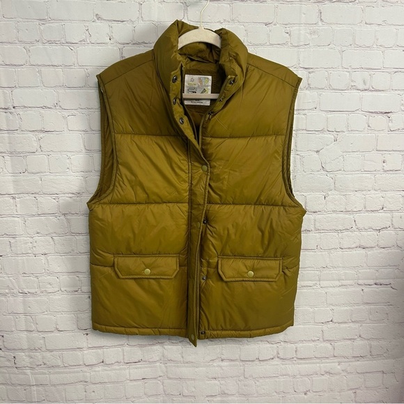 Offline by Aerie Green Brown full zip puffer vest activewear ladies size XS - Picture 7 of 9